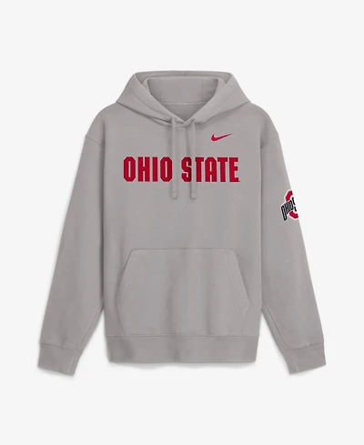 Nike Men's Gray Ohio State Buckeyes 2026 Sideline Club Fleece Hoodie
