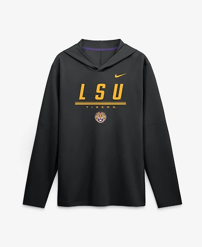 Nike Men's Lsu Tigers 2026 Sideline Lightweight Long Sleeve Hooded Dri-fit T-Shirt