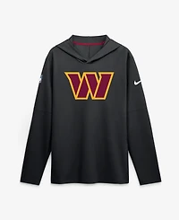 Nike Men's Black Washington Commanders Sideline Dri-fit Long Sleeve Hooded T-Shirt