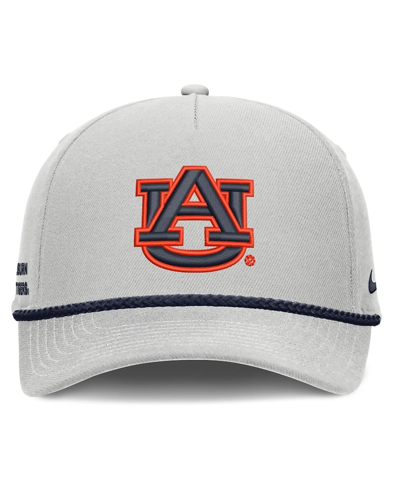 Nike Men's and Women's Gray Auburn Tigers Rope Rise Adjustable Hat
