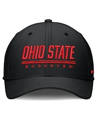 Nike Men's Black Ohio State Buckeyes Game Day Rise Swooshflex Hat