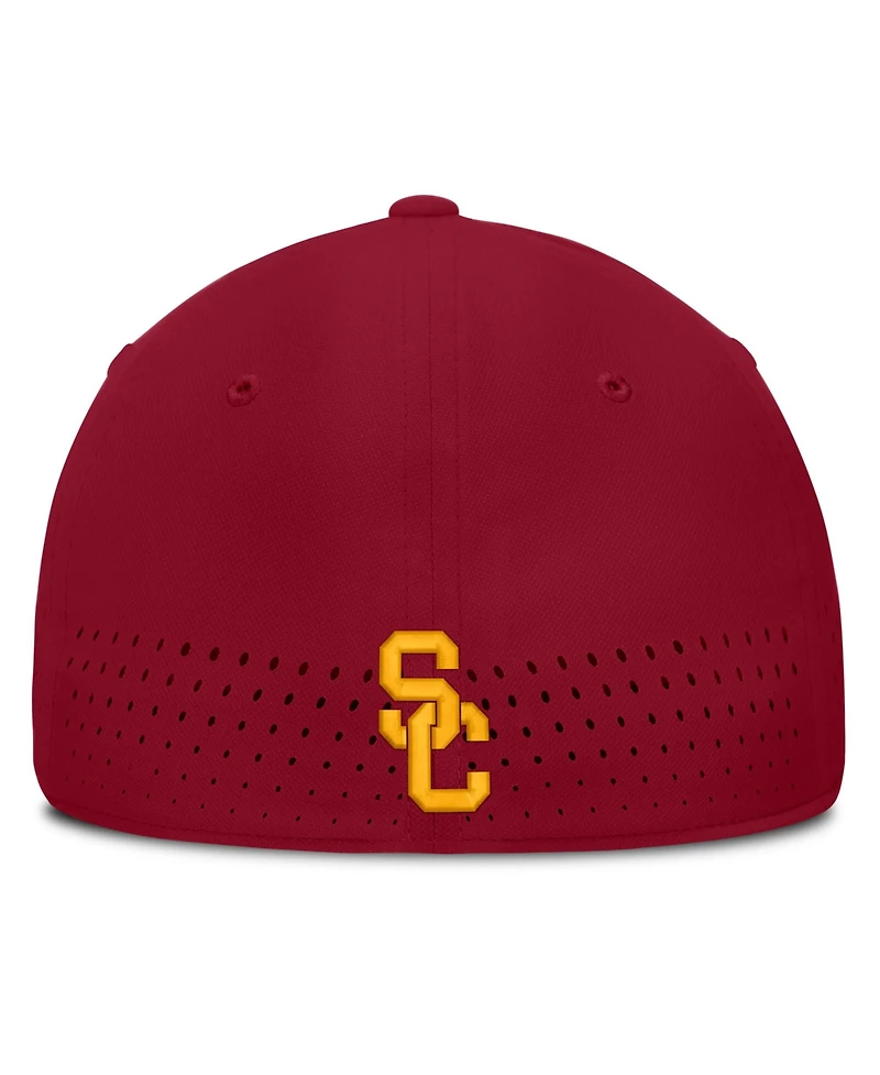 Nike Men's Crimson Usc Trojans Gameday Aerobill Swooshflex Dri-fit Hat