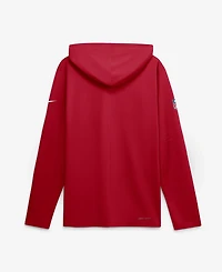 Nike Men's Scarlet San Francisco 49ers Sideline Lightweight Long Sleeve Hooded Dri-fit T-Shirt