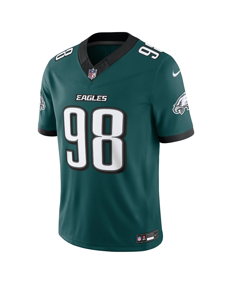 Nike Men's Jalen Carter Midnight Green Philadelphia Eagles Vapor F.u.s.e. Stitched Limited Jersey
