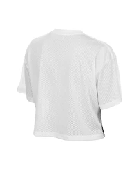 New Era Women's White Dallas Cowboys Summer Mesh Cropped Boxy T-Shirt