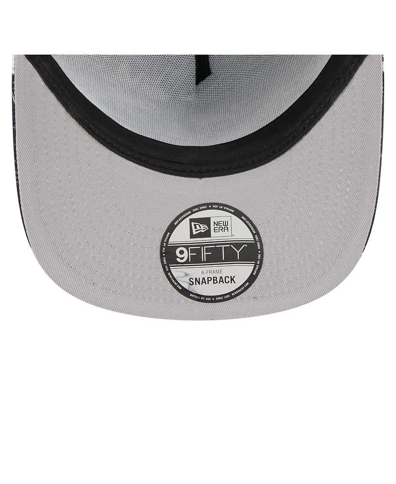 New Era Men's Black Las Vegas Raiders Palm Print A-Frame 9FIFTY Snapback Hat