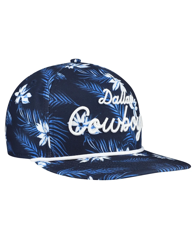New Era Men's Navy Dallas Cowboys Palm Print A-Frame 9FIFTY Snapback Hat