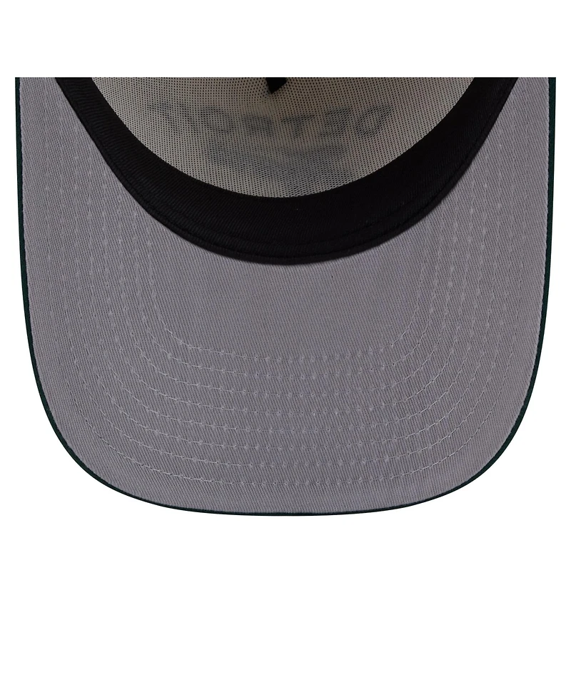 New Era Men's Cream/Dark Green Detroit Tigers Chrome A-Frame 9FIFTY Snapback Hat