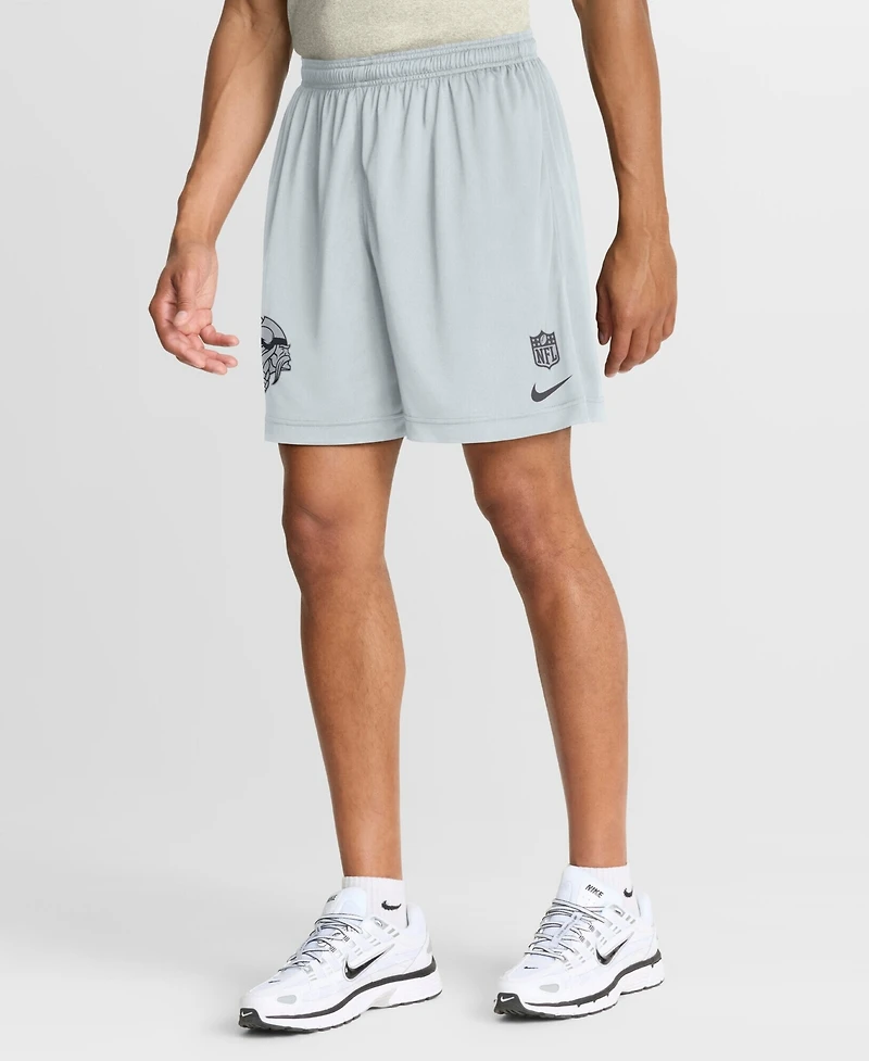 Nike Men's Purple/Platinum Minnesota Vikings Sideline Standard Issue Dri-fit Reversible Shorts