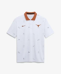 Nike Men's White Texas Longhorns Vapor Pattern Dri-fit Polo Shirt