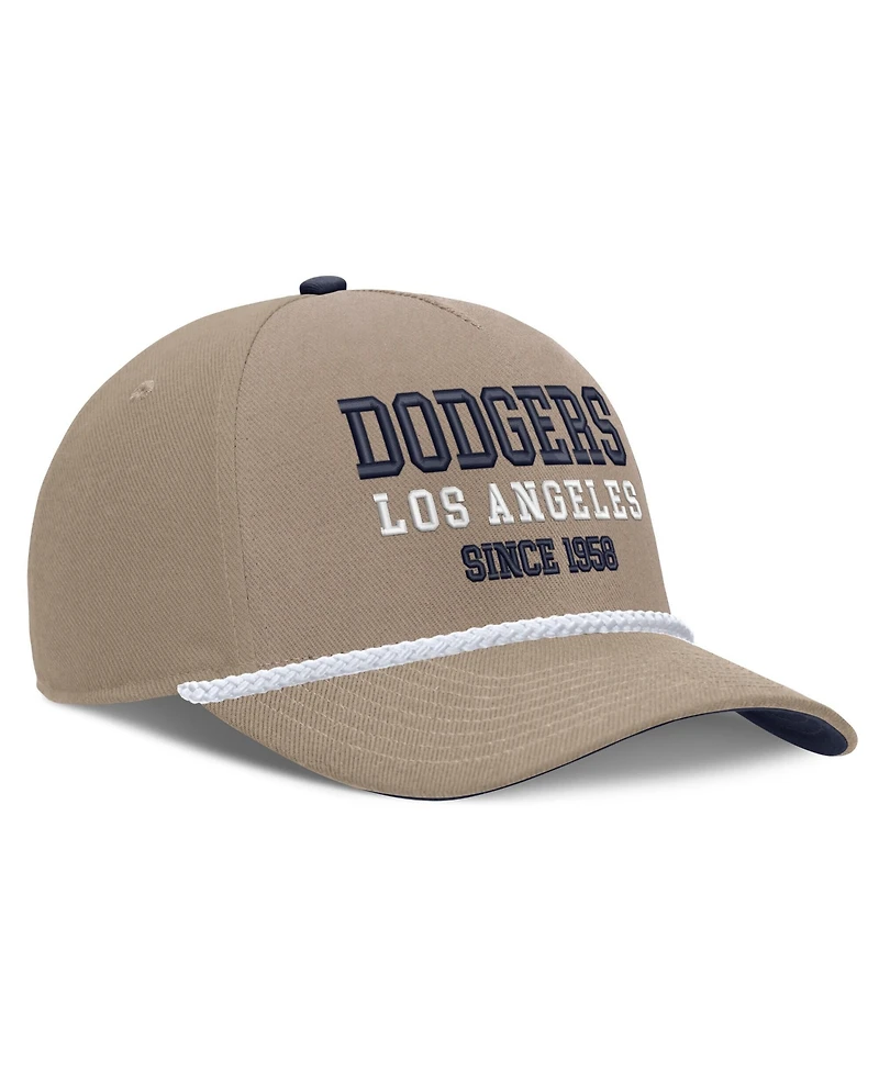 Nike Men's Khaki Los Angeles Dodgers Father's Day Rope Rise Adjustable Hat
