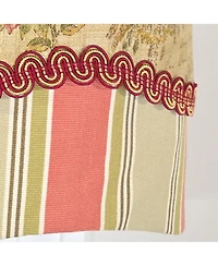 Rlf Home Palm Springs Trimmed Glory Window Valance 100% Cotton Lined Rod Pocket