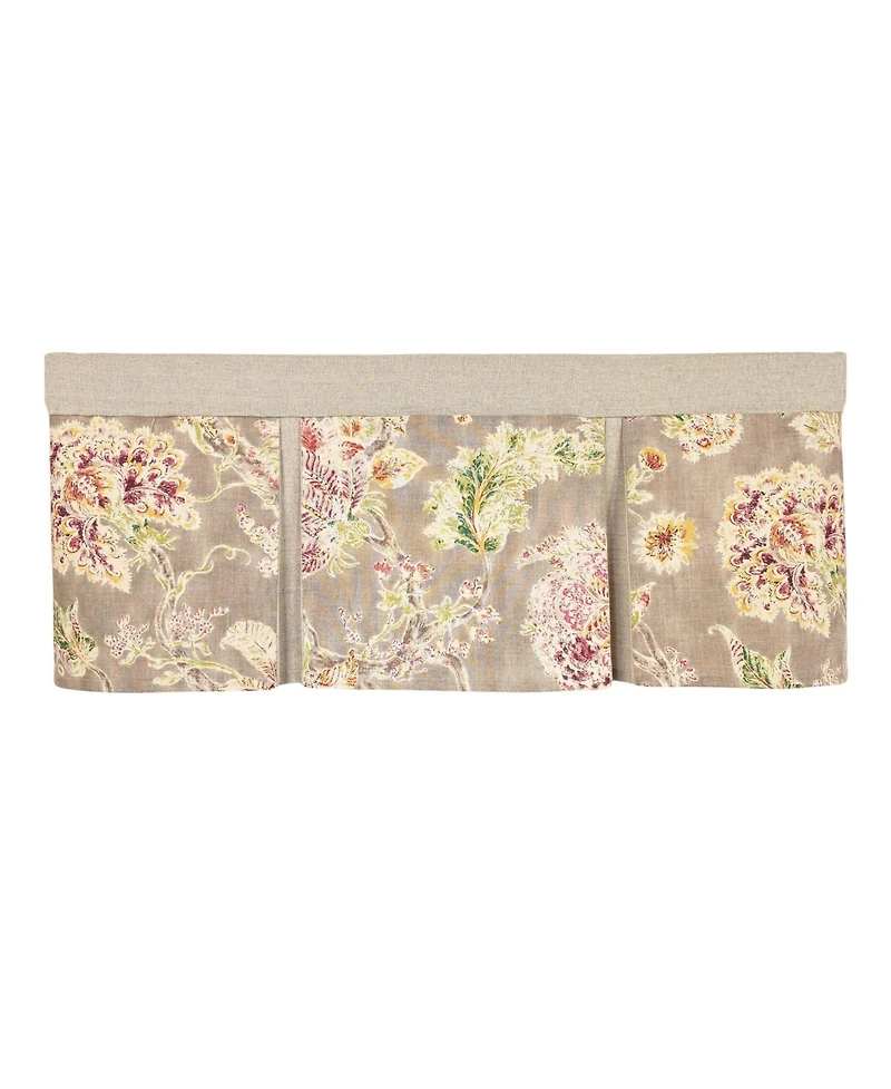 Rlf Home Monte Cristo Pleated Window Valance 100% Cotton Rod Pocket