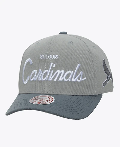 Mitchell & Ness Men's Gray St. Louis Cardinals Thunderstorm Head Coach Pro-Crown Adjustable Hat