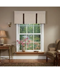 Rlf Home Denton Flat Line Window Valance Cotton Rod Pocket