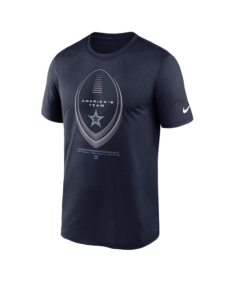 Nike Men's Navy Dallas Cowboys Big Tall Legend Icon Dri-fit T-Shirt