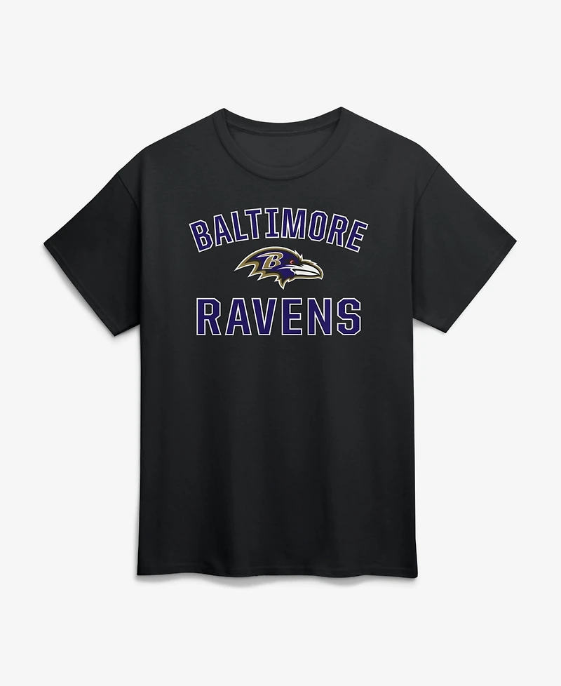 Logo Athletic Men's Black Baltimore Ravens Cotton Victory Arch T-Shirt