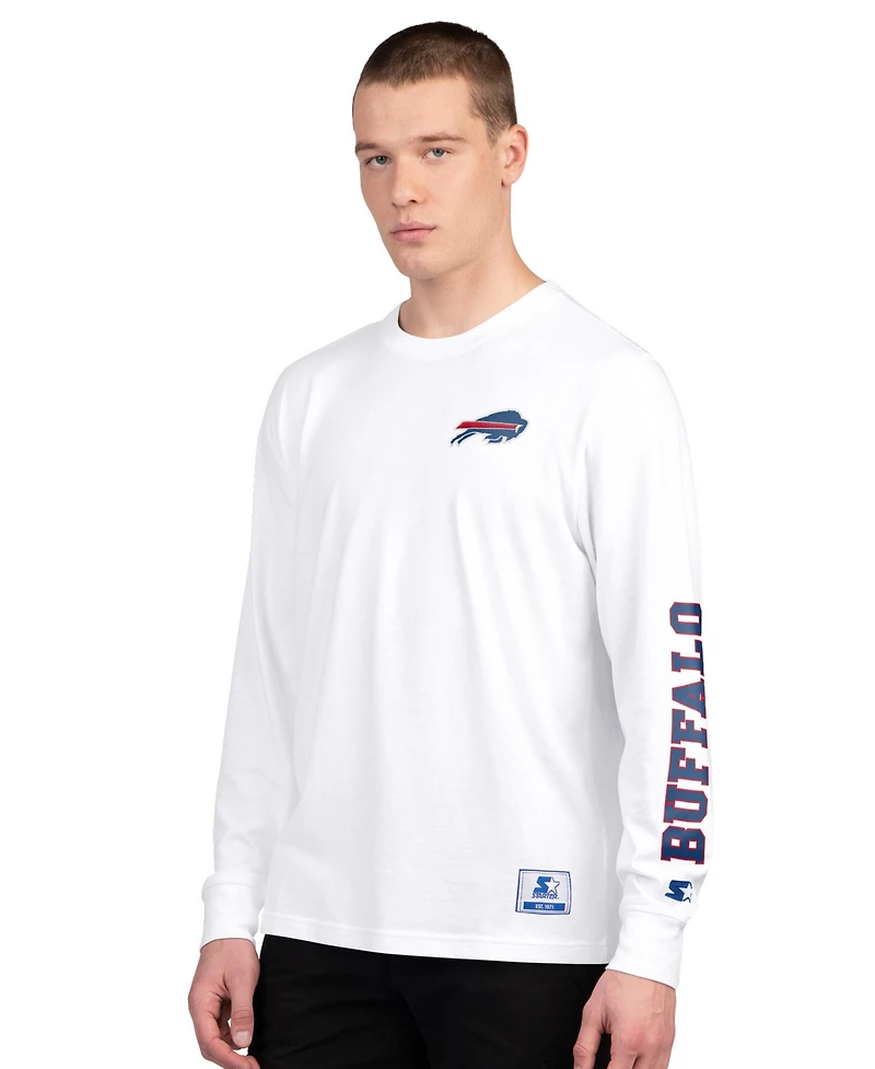 Starter Men's Royal/White Buffalo Bills Short Sleeve Long T-Shirt