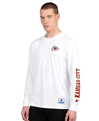 Starter Men's Red/White Kansas City Chiefs Short Sleeve Long T-Shirt