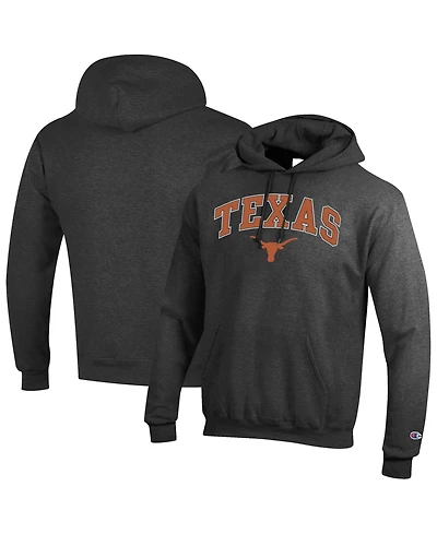 Champion Men's Charcoal Texas Longhorns Arch Over Logo Pullover Hoodie
