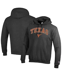 Champion Men's  Charcoal Texas Longhorns Arch Over Logo Pullover Hoodie