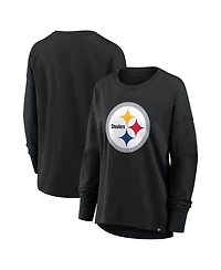 Fanatics Women's Black Pittsburgh Steelers Essential Long Sleeve T-Shirt