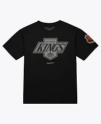 Mitchell & Ness Men's Black Los Angeles Kings Core Logo T-Shirt