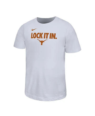 Nike Big Boys and Girls White Texas Longhorns 2026 On-Court Bench Legend Dri-fit T-Shirt