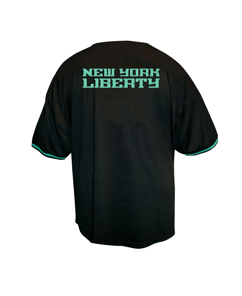 Fanatics Men's Black New York Liberty Big Tall Full-Button Fashion Jersey
