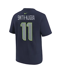 Nike Big Boys and Girls Jaxon Smith-Njigba College Navy Seattle Seahawks Player Name Number T-Shirt