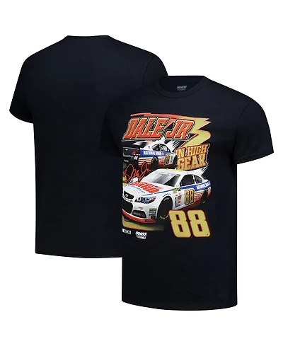 Checkered Flag Sports Men's Black Dale Earnhardt Jr. 1-Spot Pit Road Graphic Car T-Shirt