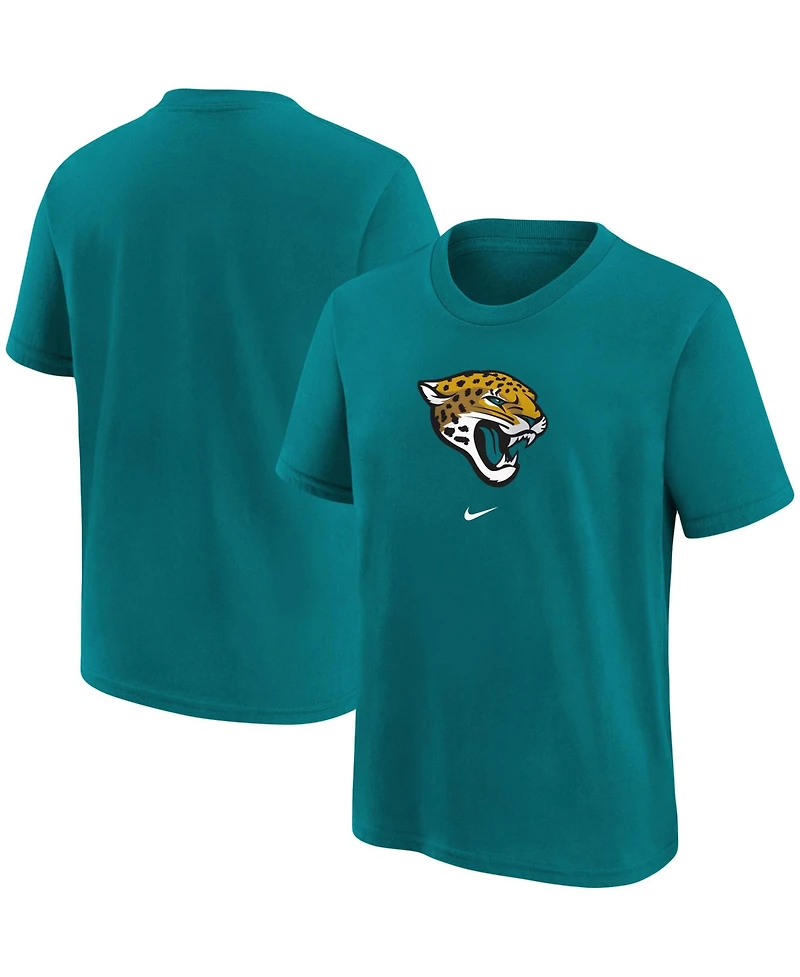 Nike Big Boys and Girls Teal Jacksonville Jaguars Logo T-Shirt