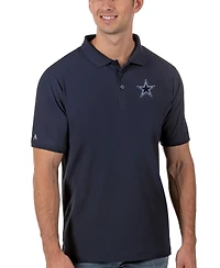 Antigua Men's Navy Dallas Cowboys Legacy Pique Polo Shirt