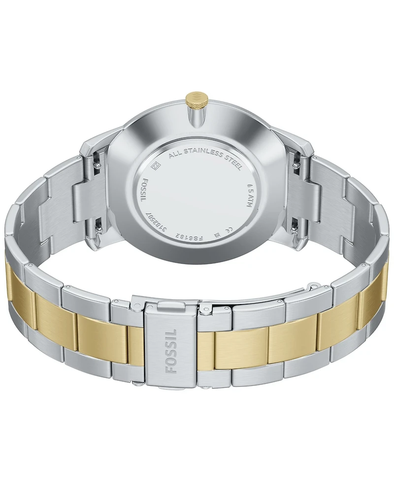 Fossil Men's Minimalist Three-Hand Two-Tone Stainless Steel Watch 44mm