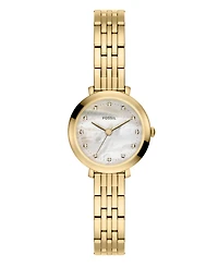 Fossil Women's Heidi Three-Hand Gold-Tone Stainless Steel Watch 26mm