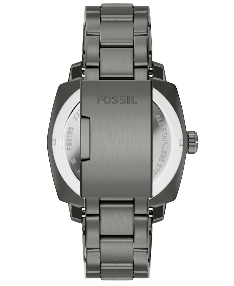Fossil Men's Machine Three-Hand Date Smoke Stainless Steel Watch 41mm