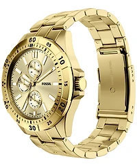 Fossil Men's Garrett Multi-Function Gold-Tone Stainless Steel Watch 44mm