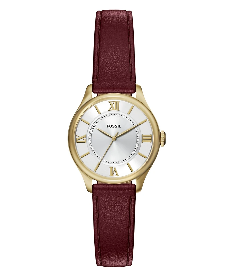Fossil Women's Gilmore Three-Hand Red Leather Watch 28mm