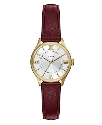 Fossil Women's Gilmore Three-Hand Red Leather Watch 28mm
