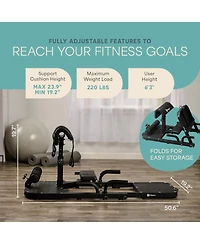 LifePro GluteBlast Hip Thrust Machine – Premium Home Gym Glute & Squat Bench with Resistance Bands