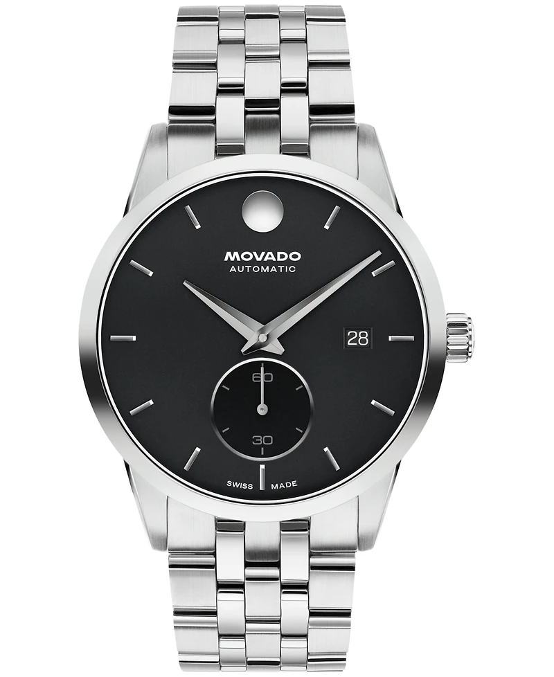 Movado Men's Museum Taga Swiss Automatic Stainless Steel Watch 40mm