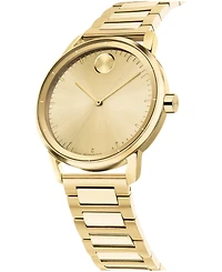 Movado Men's Bold Echo Swiss Quartz Ionic Plated Light Yellow Gold Steel Watch 40mm