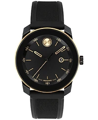 Movado Men's Bold TR90 Swiss Quartz Black Silicone Watch 42mm
