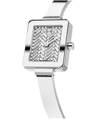 Movado Women's Bold Tank Mini Bangle Swiss Quartz Stainless Steel Watch 20mm x 23mm