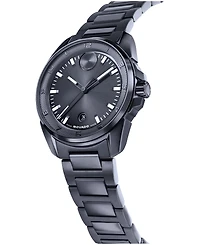 Movado Men's Bold Verso S Swiss Quartz Stainless Steel Ionic Plated Blue Steel Watch 34mm
