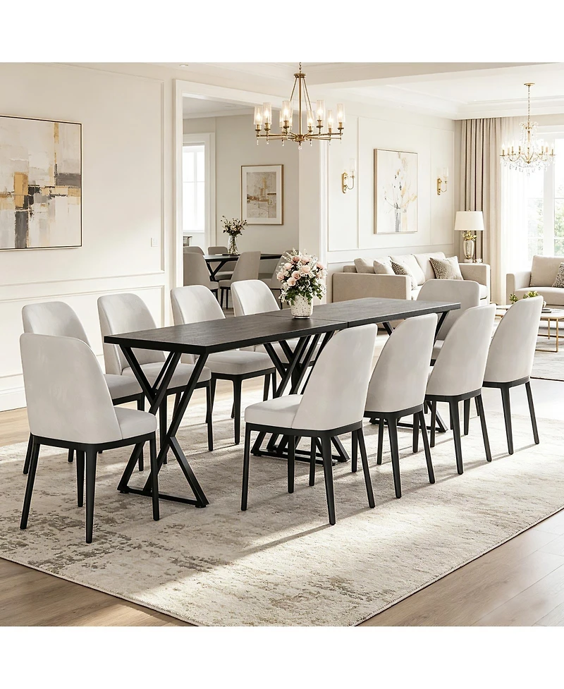 gaomon Modern Rectangular Dining Table for 6 – Sturdy Wood Construction Spacious Family Kitchen and Room Furniture