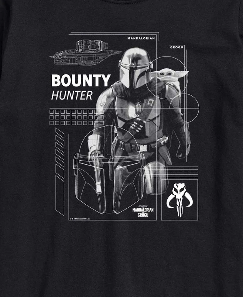 Airwaves Men's The Mandalorian & Grogu Bounty Hunter Graphic T-Shirt