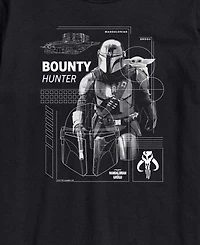 Airwaves Men's The Mandalorian & Grogu Bounty Hunter Graphic T-Shirt
