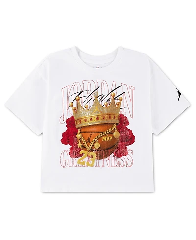 Jordan Girls' 7-16 23 Greatness Crown T-Shirt