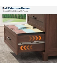 gaomon Farmhouse Lateral File Cabinet 2 Deep Drawers, Large Filing Storage